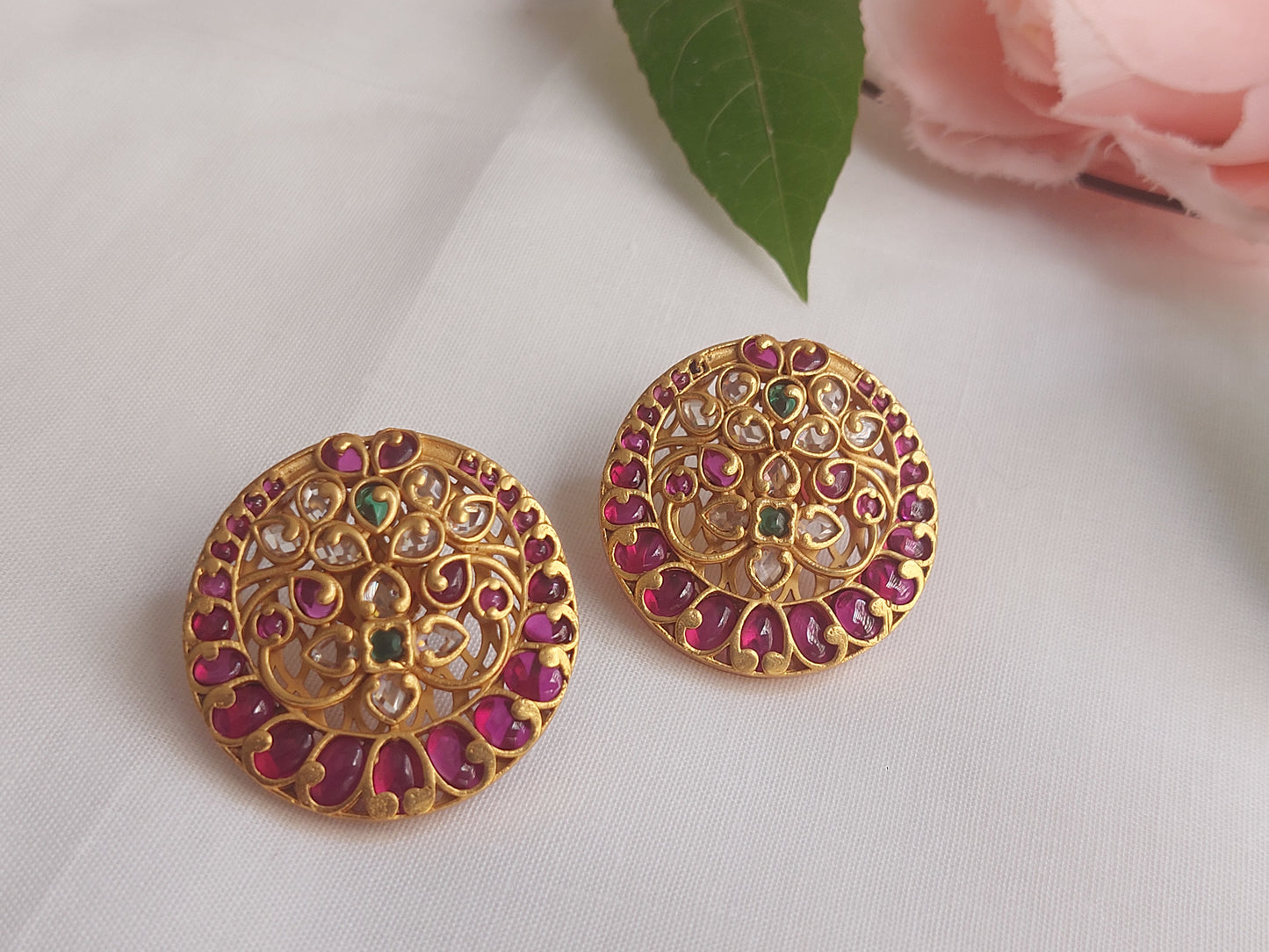 Big Sized Kempu Studs