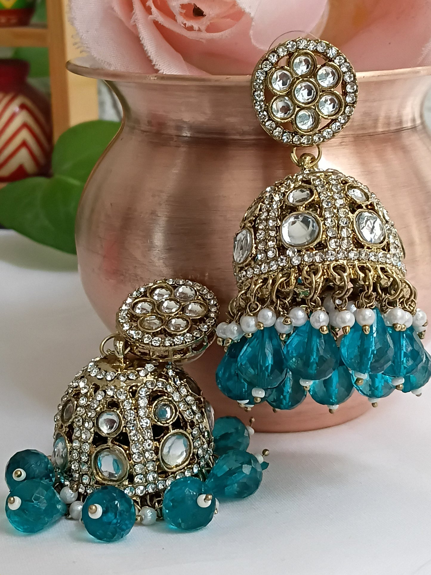 Festive Jhumkis in Pearls, Kundans & Beads